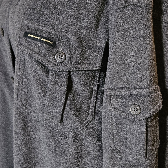 Host Pick Point Zero shacket overshirt 90's y2k polar fleece shirt jacket - Picture 4 of 10